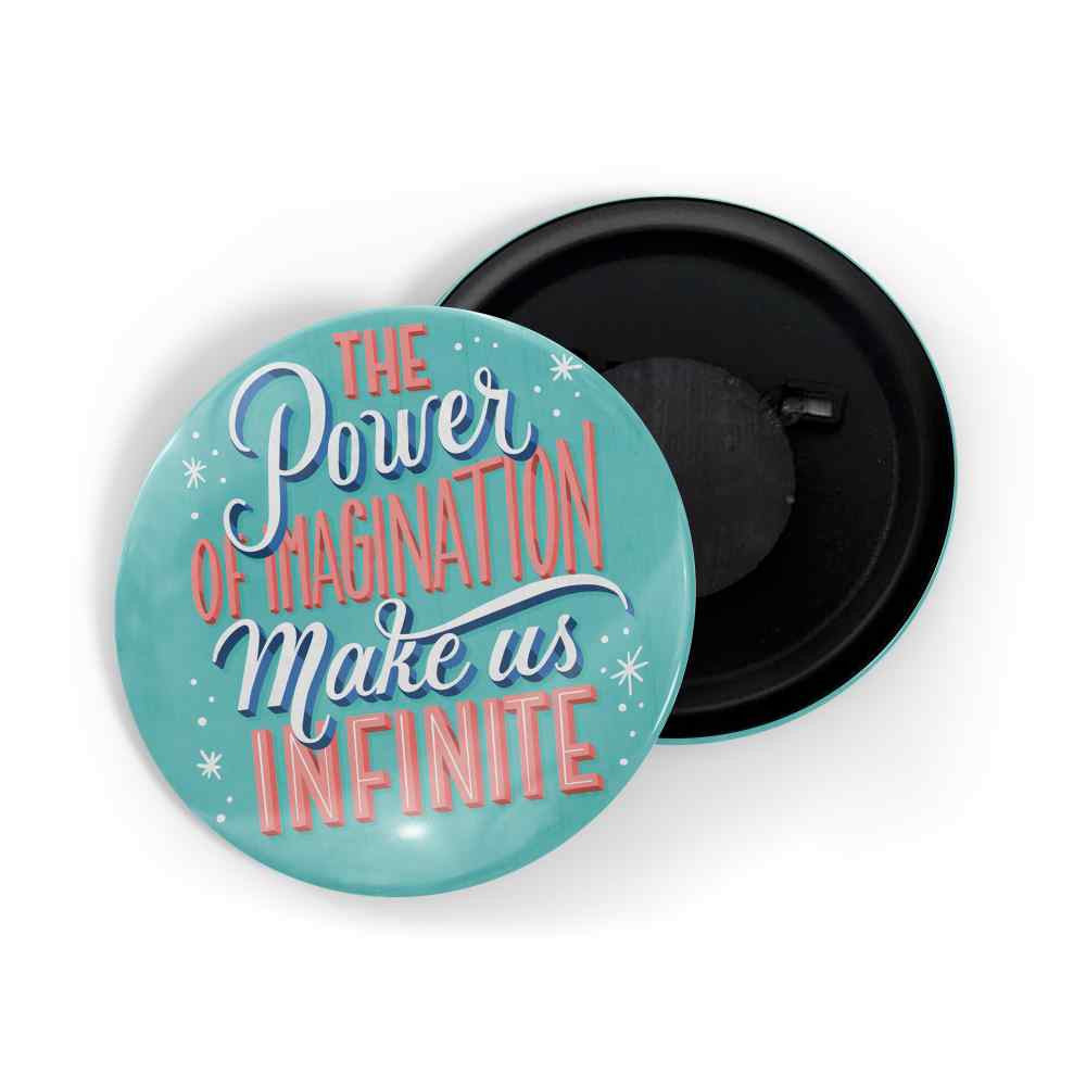 dhcrafts Fridge Magnet Blue Color The Power Of Imagination Makes Us Infinite Glossy Finish Design Pack of 1 (58mm)